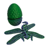 Supportive Solutions Gossamer Gliders: Mythic Dragonfly Egg Playset - Set Of 3 (Medium) Green/Purple - New, Handmade