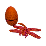 Supportive Solutions Gossamer Gliders: Mythic Dragonfly Egg Playset - Set Of 3 (Small) Orange/Red - New, Handmade