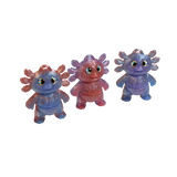 Supportive Solutions Happy Axolotls (Translucent) Magnet Set - Set Of 3 Multi-coloured - New, Handmade