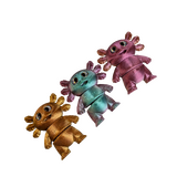 Supportive Solutions Happy Axolotls (Silk) Magnet Set - Set Of 3 Multi-coloured - New, Handmade