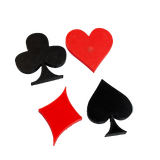 Supportive Solutions Playing Card Symbols Magnet Set - Set Of 4 Multi-coloured - New, Handmade