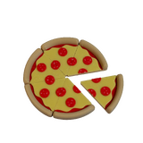 Supportive Solutions Pizza Slices Magnet Set - Set Of 6 Multi-coloured - New, Handmade