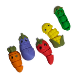 Supportive Solutions Crispy Crew Vegetable Magnet Set - Set Of 5 Multi-coloured - New, Handmade