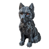 Supportive Solutions Wolf Bobblehead Black/White - New, Handmade