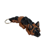 Supportive Solutions Wiggle-Mates German Shepherd Keyring & Bag Charm Black & Tan - New, Handmade