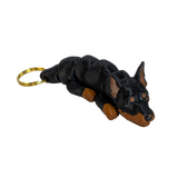 Supportive Solutions Wiggle-Mates Dobermann Keyring & Bag Charm Black & Tan - New, Handmade