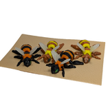 Supportive Solutions Bees Magnet Set - Set Of 4 Multi-coloured - New, Handmade