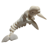Supportive Solutions Beluga Whale Flexible Figure - Large White - New, Handmade