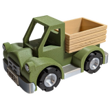 Supportive Solutions Farm Pickup Truck Playset - Large Green - New, Handmade