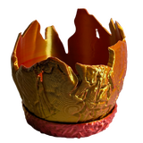 Supportive Solutions Dragon Egg Planter Orange/Red - New, Handmade