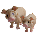 Supportive Solutions Pig & Piglet Flexible Figure - Set Of 2 Pink - New, Handmade