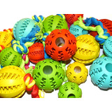 Bouncy Rubber Dental Treat Ball Dog Toy - Various Styles & Sizes