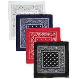 4 Pack Of Paisley Print Bandanas