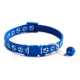 Blue Adjustable Pet Collar For Cats or Small Dogs - With Click Fastener and Bell
