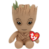 Marvel 8" Groot Beanie Baby - TY Beanie Babies - New, With Tags