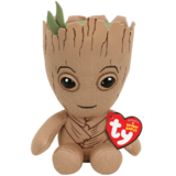 Marvel 8" Groot Beanie Baby - TY Beanie Babies - New, With Tags