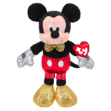 Disney 8” Mickey Mouse Beanie Baby Sparkle - TY Beanie Babies - New, With Tags