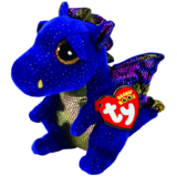 Saffire the Blue Dragon Beanie Boos - TY Beanie Babies #36879 - New, With Tags