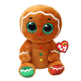 TY Beanie Boos Crumble Holiday Brown Gingerbread Beanie Baby - New, With Tags