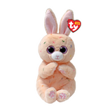 TY Beanie Bellies Peaches Peach Bunny 8” Beanie Baby - New, With Tags