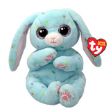 TY Beanie Bellies Skippy Blue Bunny 8” Beanie Baby - New, With Tags