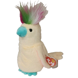 TY Beanie Babies Pompom White Cockatoo 8” Beanie Baby - New, With Tags