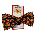 Bow Tie Collar - Slider For Dogs - Jack O'Lantern Large - By Worthy Dog