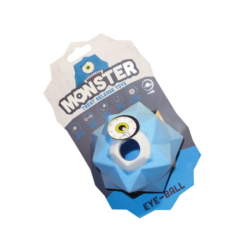 Aussie Dog Monster Treat Eye Ball - Durable Floating Fetch & Treat Toy [Colour: Blue]