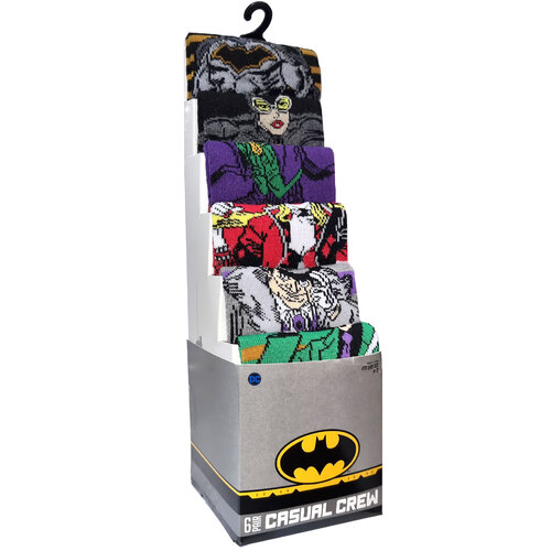 Batman Characters Crew Socks By Bioworld - 6 Different Pairs - New With Tags