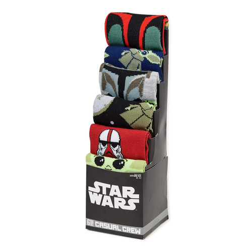 Star Wars Crew Socks By Bioworld - 6 Different Pairs - New With Tags