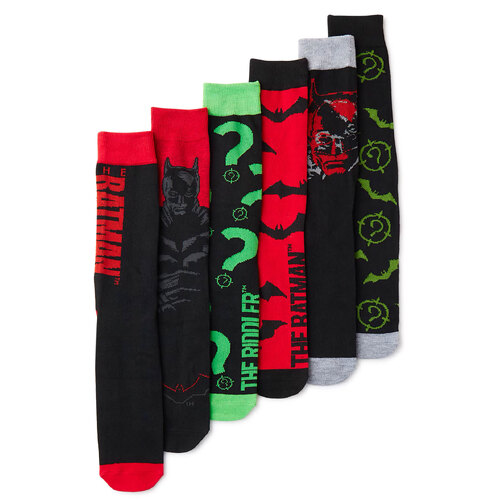 The Batman Crew Socks By Bioworld - 6 Different Pairs - New With Tags
