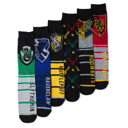 Harry Potter Crew Socks By Bioworld - 6 Different Pairs - New With Tags