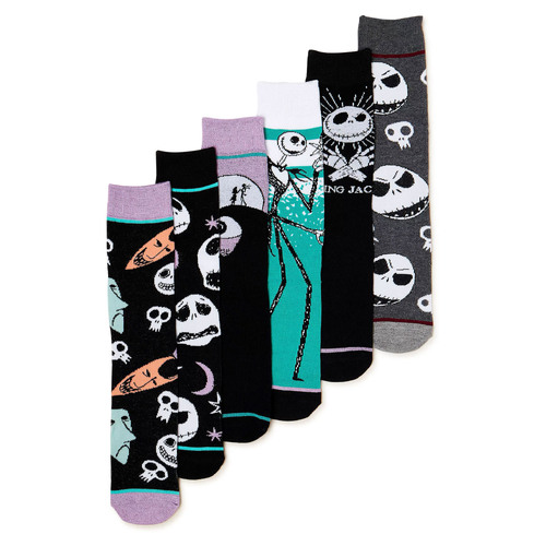 The Nightmare Before Christmas Crew Socks By Bioworld - 6 Different Pairs - New With Tags
