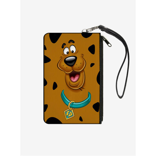 Her Universe Scooby Doo Smiling Face Spots Brown Black Zip Clutch Canvas Wallet - New, With Tags