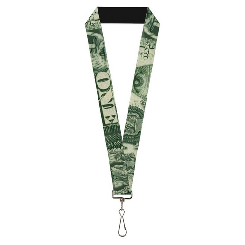 Buckle-Down One Dollar Bill Eye Of Providence Bald Eagle Close Up Lanyard - New, With Tags