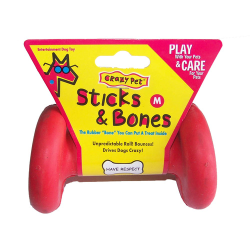 Crazy Pet Sticks & Bones Entertainment Dog Toy - Medium