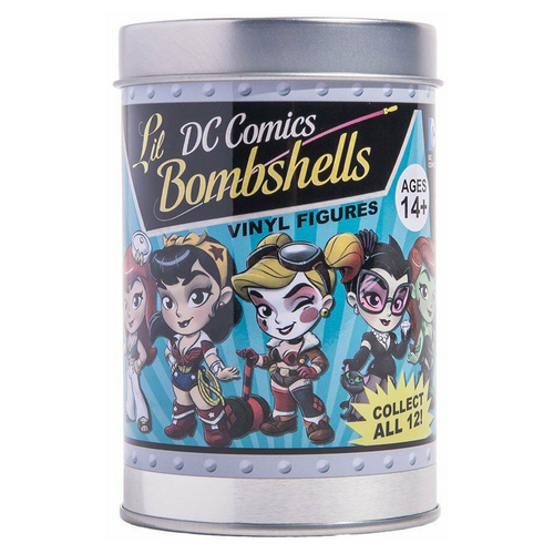 Vinyl Figure In Display Tin DC Lil Bombshells Series 1 Exclusive Metallic Wonder Woman - New, Unopened