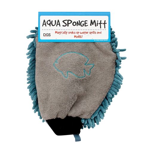 Dog Gone Smart Aqua Sponge Mitt - Soaks Up Water Spills And More