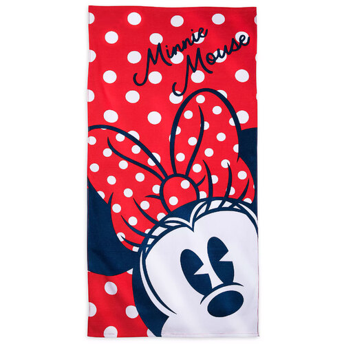 Disney Minnie Mouse Red Beach Towel USA - New, With Tags