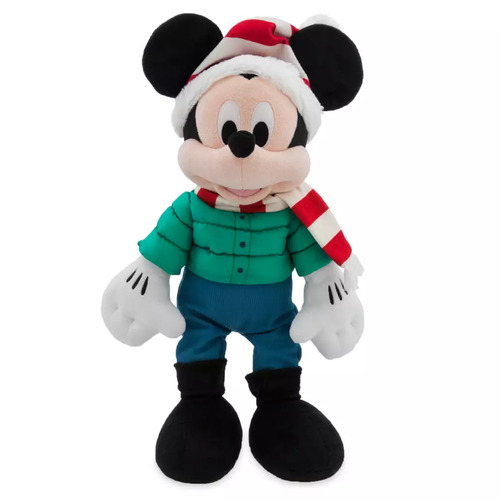 Disney Mickey Mouse 2021 Holiday Plush - Medium 14"/35cm - Disney Store Exclusive Import - New With Tags