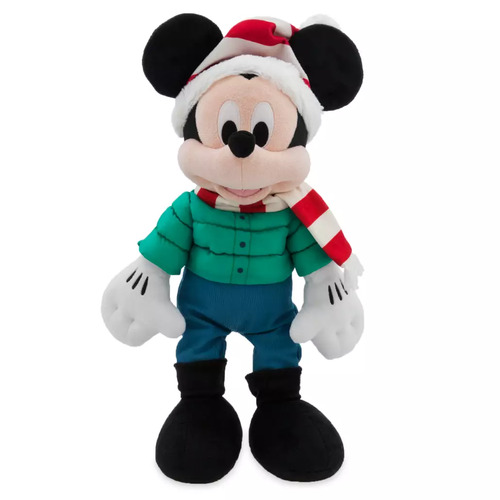 Disney Mickey Mouse 2021 Holiday Plush – Medium 14"/35cm - Disney Store Exclusive Import - New With Tags