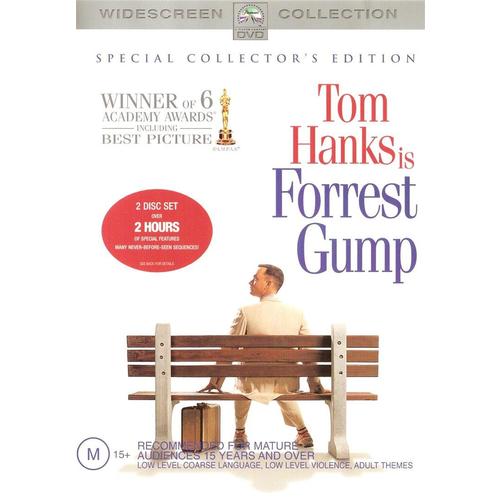 Forrest Gump (DVD, 2001, Region 4 Australia) 2 Disc Collector's Edition AS NEW