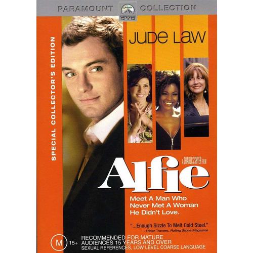 Alfie (DVD, 2006, Reg 4 Australia) AS NEW Jude Law Marisa Tomei Susan Sarandon