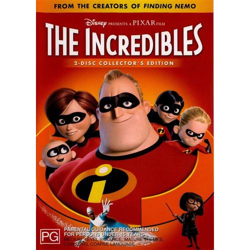 The Incredibles (DVD, 2005, Region 4 Australia) AS NEW