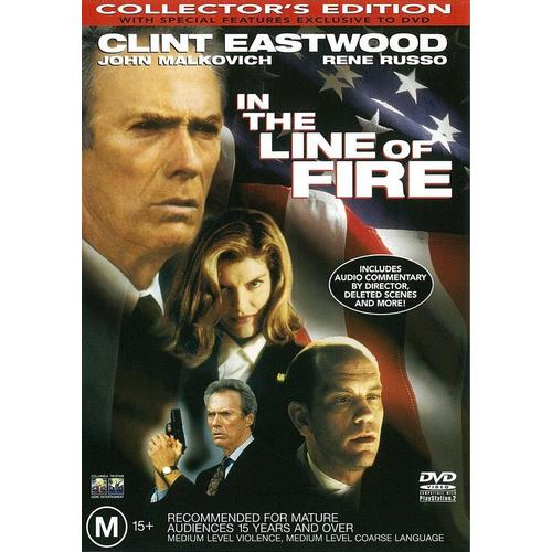 In The Line Of Fire (DVD, 2001, Collector's Edition, R4 Australia) As New