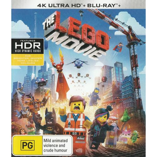 The Lego Movie (Blu-Ray & 4K, 2014, 2 Discs) - Brand New & Sealed