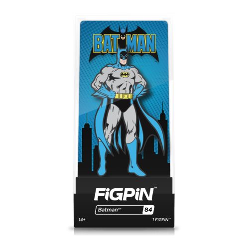 FiGPiN #84 DC Batman Pin Badge In Collector Case - New, Mint Condition
