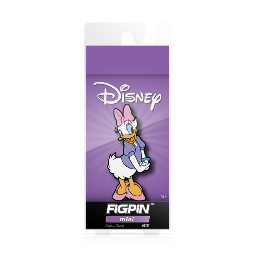 FiGPiN M13 Disney Daisy Duck Pin Badge In Collector Case - New, Mint Condition
