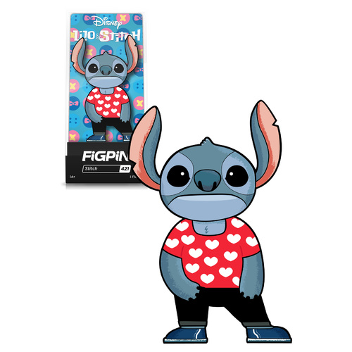 FiGPiN #421 Disney Stitch Pin Badge In Collector Case - New, Mint Condition