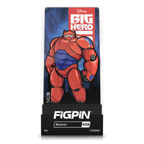 FiGPiN #406 Disney Baymax Pin Badge In Collector Case - New, Mint Condition